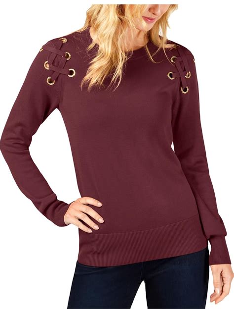 michael kors tweed chunky crewneck sweater womens|Michael Kors Women's Sweaters.